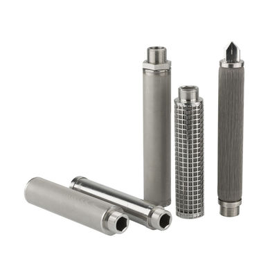 Các hộp mực lọc kim loại PHSV Series với ruột hàn xoắn ốc và sợi hình V để lọc cường độ cao