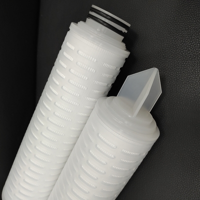 Tỷ lệ dòng chảy Cartridge bộ lọc Pleated có sẵn Độ dài 5-40 inch Và đường kính bên ngoài 68.5mm