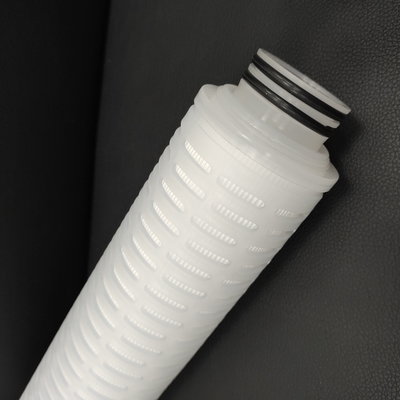 Tỷ lệ dòng chảy Cartridge bộ lọc Pleated có sẵn Độ dài 5-40 inch Và đường kính bên ngoài 68.5mm