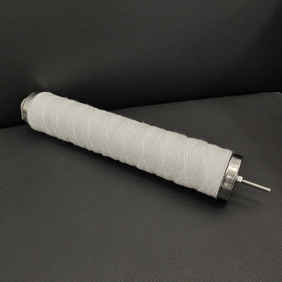 OD 60MM String Wound Filtration Cartridge với lõi hỗ trợ bằng thép không gỉ 304/316