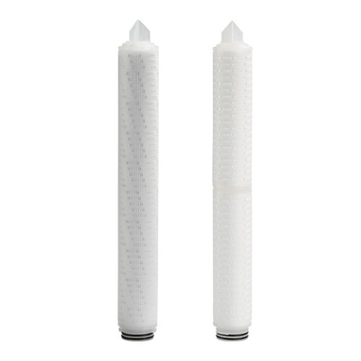 10 inch chiều dài Polypropylene vật liệu PP Pleated bộ lọc với đầu nắp