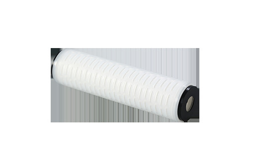 0.45um PP bộ lọc pleated với Polypropylene Caps cuối lỗ chân lông kích thước 0.1um-60um Max Temp 82 °C