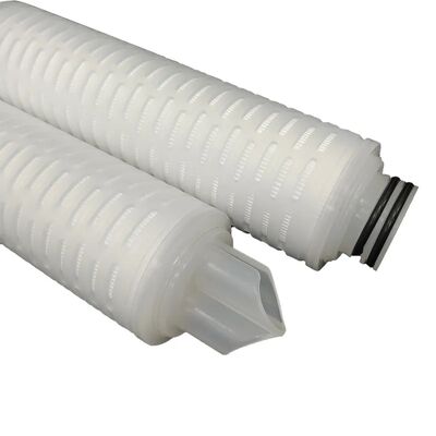 PTFE Membrane Filter Cartridge với 0.01um Solid Particles Interception và hiệu quả 99,99% cho lọc khí dòng chảy cao
