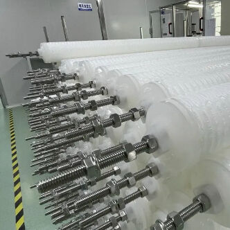 PHFZ Series Backflushable Pleated Filter Cartridge để loại bỏ sắt trong nước ngưng tụ nhà máy điện với thiết kế hàn 40 "và 30"