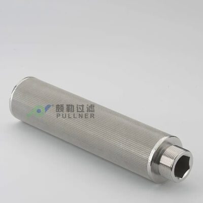 Lõi lọc bằng lưới thép không gỉ 316L thiêu kết đa lớp 10 inch, chịu nhiệt độ cao và chống ăn mòn, dùng cho các ứng dụng lưu lượng cao