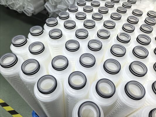 40 inch PTFE Pleated Filter Cartridge với màng PTFE để lọc chất lỏng với tốc độ lưu lượng cao và độ tinh khiết cao