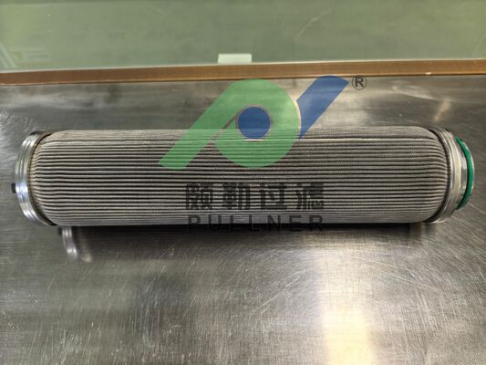 Nắp cuối bộ lọc tùy chỉnh: 10 inch 316L Stainless Steel Pleated Filter Cartridge Sintered Fiber Felt cho lọc công nghiệp nhiệt độ cao