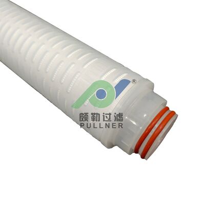 Hộp lọc PTFE gấp nếp 40 inch có silicon đỏ cho lưu lượng cao lọc hóa chất và chất lỏng siêu tinh khiết