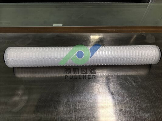 Hộp lọc PTFE gấp nếp 40 inch có silicon đỏ cho lưu lượng cao lọc hóa chất và chất lỏng siêu tinh khiết